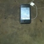 iPhone balanced on Skycam plotter