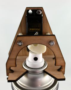 spray nozzle laser cut birch prototype front