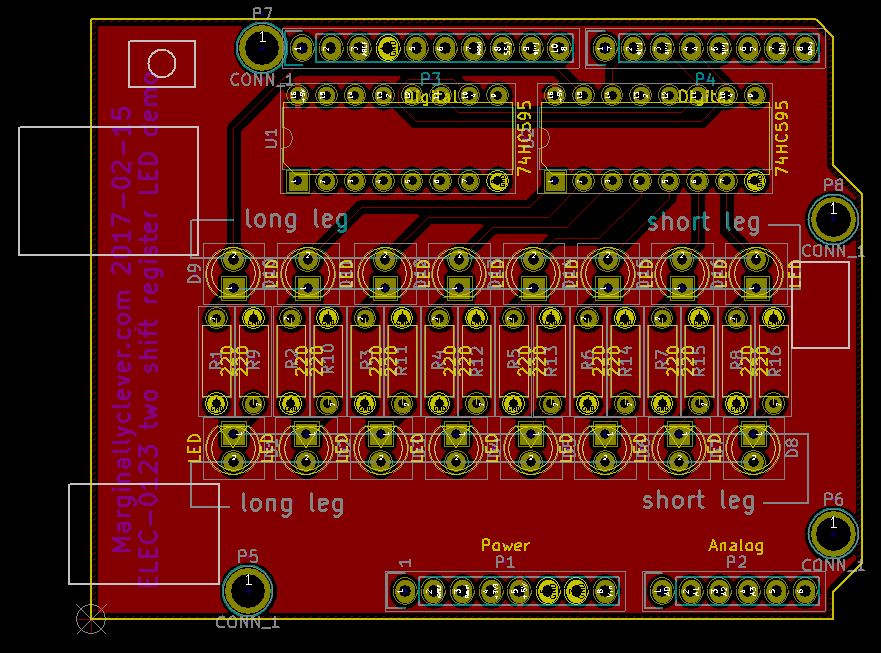 How to daisy chain 74hc595n shift registers Marginally Clever Robots