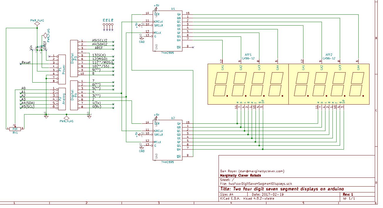 two seven segment displays – Marginally Clever Robots